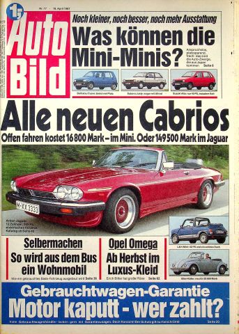 Deckblatt Auto Bild (17/1987)